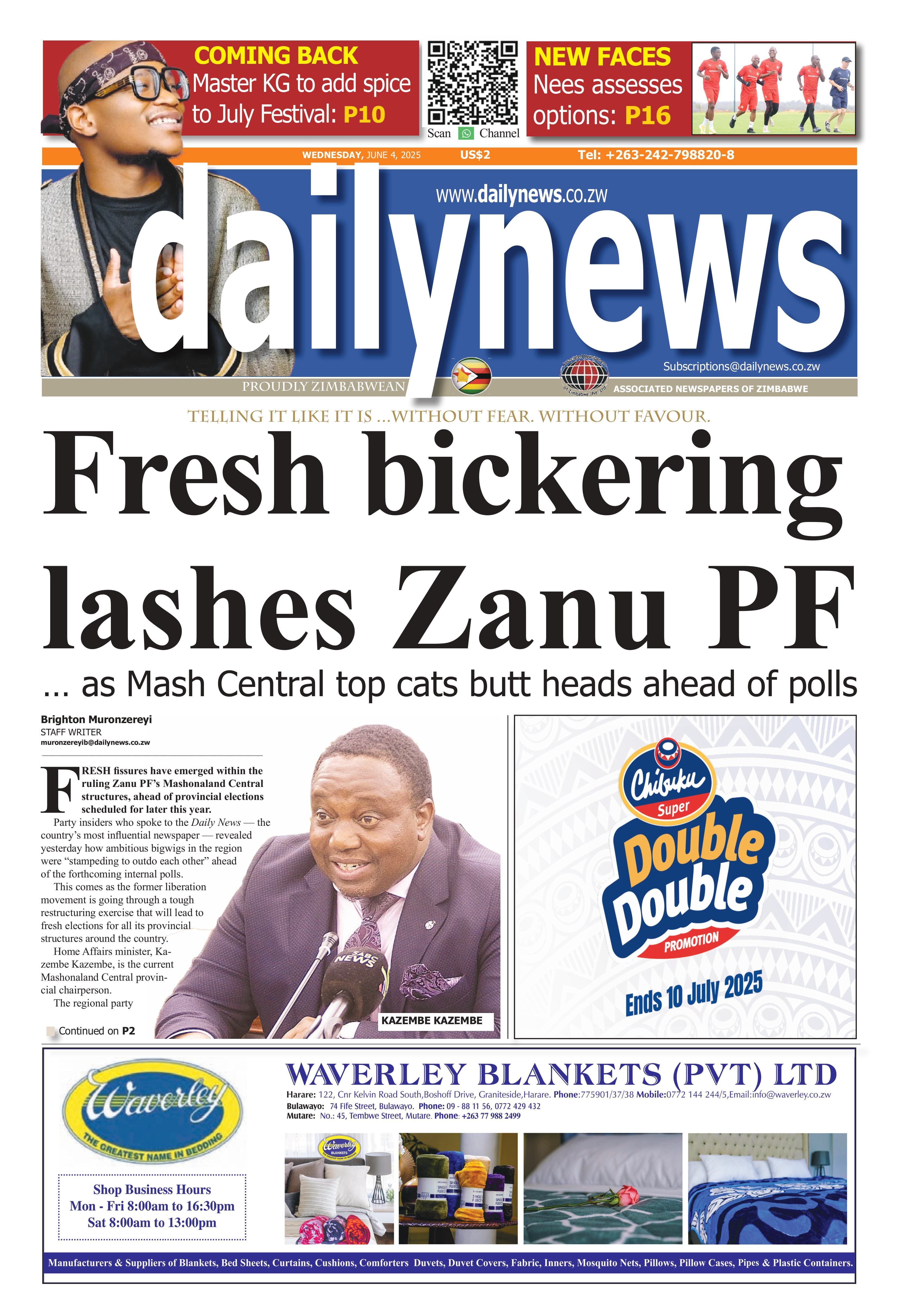 Wednesday 4 June 2025